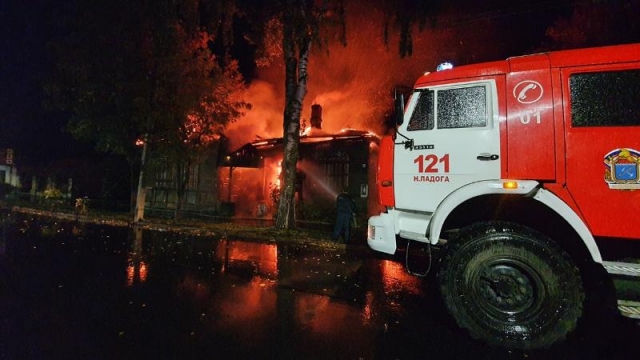 Пожар в Новой Ладоге