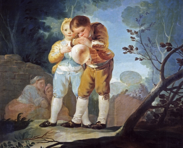 Франсиско Гойя. Дети, раздувающие пузырь. 1777—1778