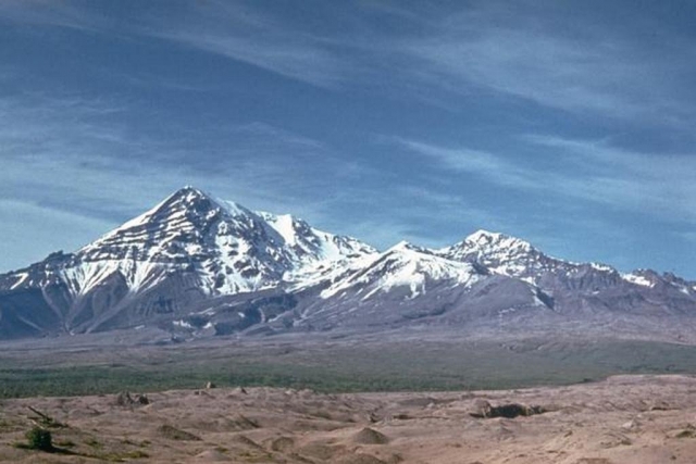 Вид на вулкан Шивелуч с северной стороны