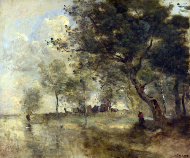 Жан-Батист-Камиль Коро. Паводок. 1870-75 г