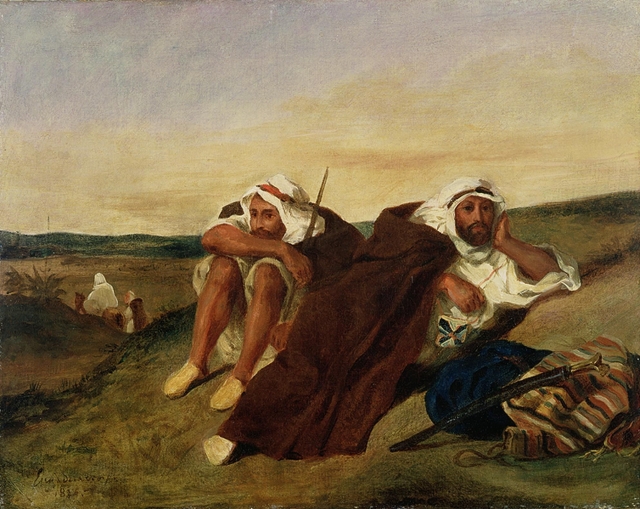 Эжен Делакруа. Арабы на отдыхе в окрестностях Орана в Алжире. 1834