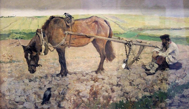 Сергей Малютин. Пахарь. 1890