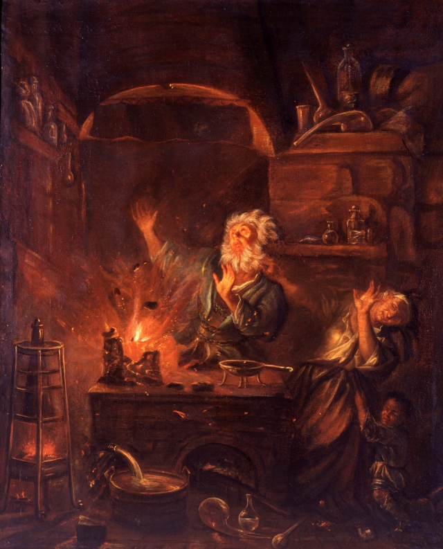Юстут ван Бентам. Взрыв в лаборатории алхимика. До 1727