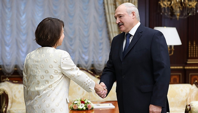 Александр Лукашенко и Фиона Гибб 