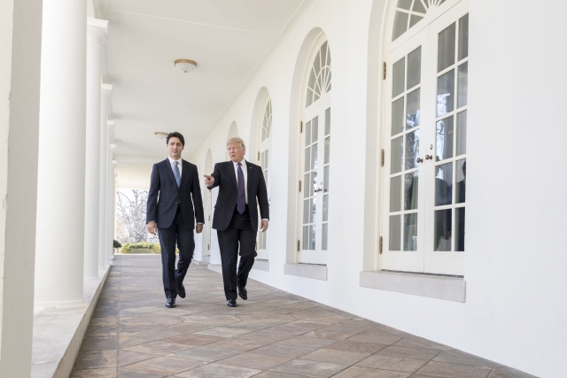 Дональд Трамп и Джастин Трюдо 