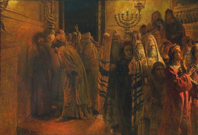 Суд Синедриона. «Повинен смерти»! Николай Ге, 1892