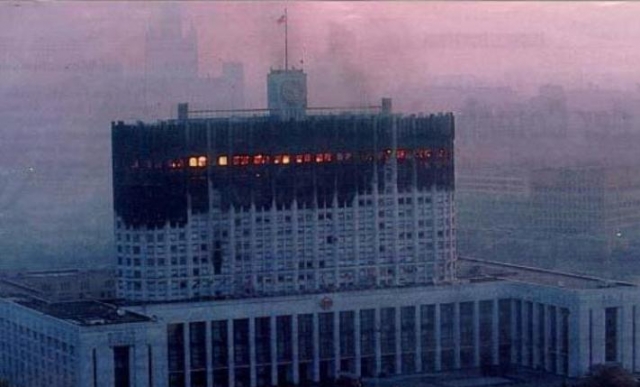 Расстрел Дома Советов России из танков. 1993