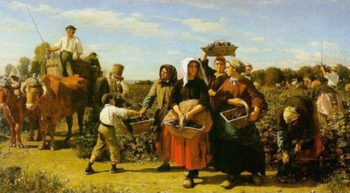 Реализм какой. Жюль Бретон the Vintage at Chateau Lagrange. Jules Breton картины. Жюль Бретон реализм. Жюль Бретон картины реализм.