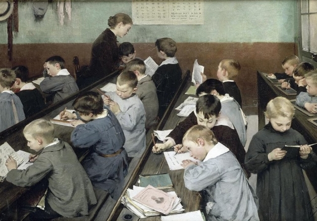 Анри Жюль Жан Жоффруа. В классе. 1889