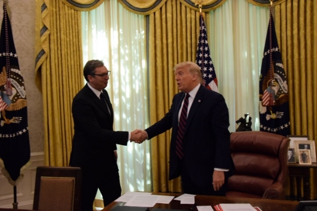 Александр Вучич и Дональд Трамп 