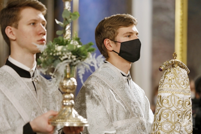 Праздничное богослужение по случаю Рождества Христова в Казанском Кафедральном Соборе, Санкт-Петербург