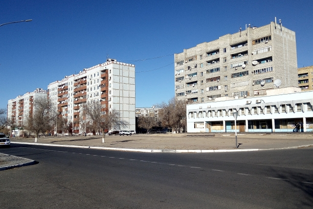 Улица Юрия Гагарина в Байконуре
