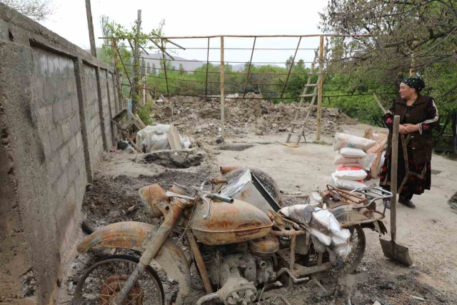 Разрушенный дом в Таджикистане 