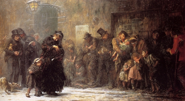 Люк Филдес. Голодные и бездомные. 1874