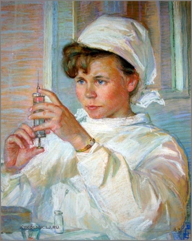 Пласкеев Геннадий Валентинович (1934) «Портрет медсестры»