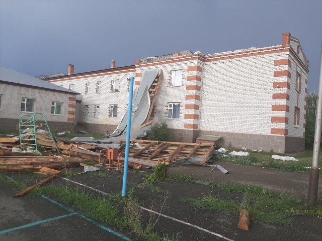 Последствия урагана в Оренбуржье