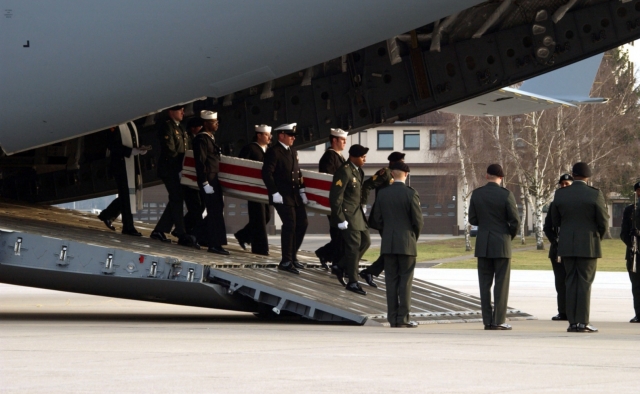 Похороны американского солдата, погибшего в Афганистана 