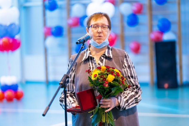 Людмила Степкина на вручении награды