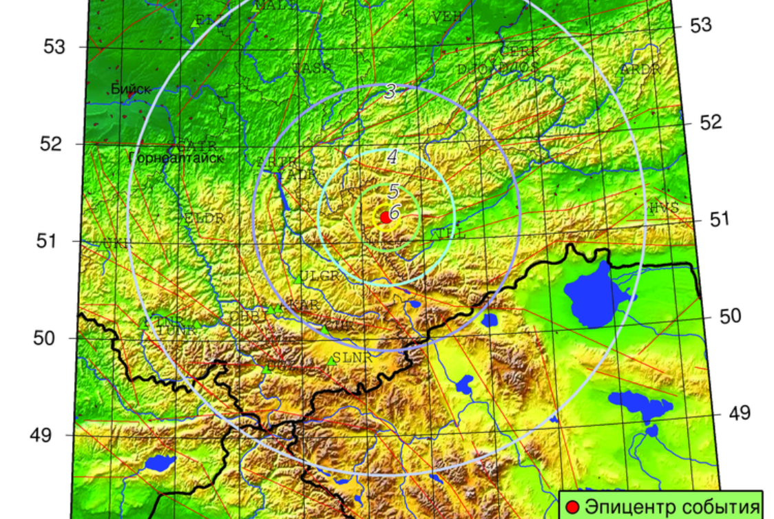 В Туве произошло землетрясение магнитудой 5,1