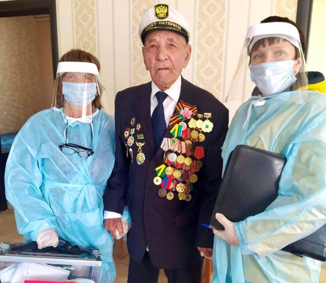  101-летний ветеран войны Петр Шипулин проголосовал в Кузбассе