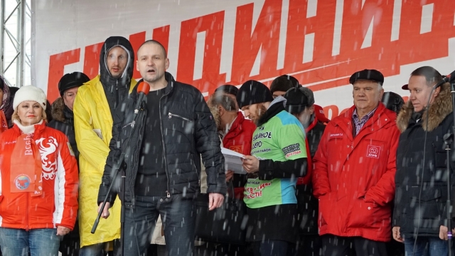 Сергей Удальцов на митинге «За социальную справедливость» 