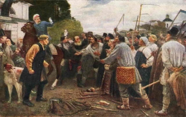 Сергей Герасимов. Крестьянское восстание в 1860 году. 1951