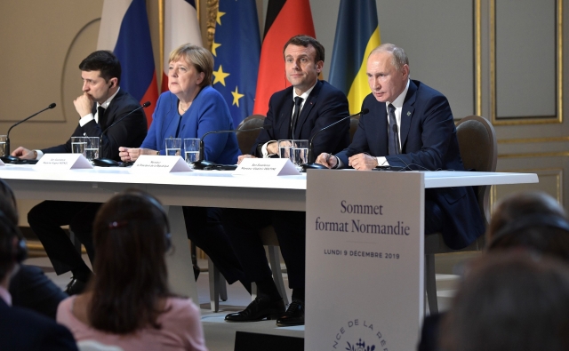 Совместная пресс-конференция по итогам встречи в «нормандском формате». 2019