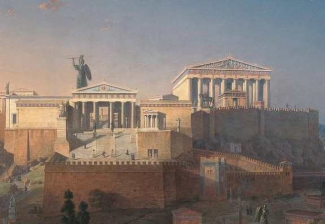 Лео фон Кленце. Реконструкция Афинского Акрополя. 1846
