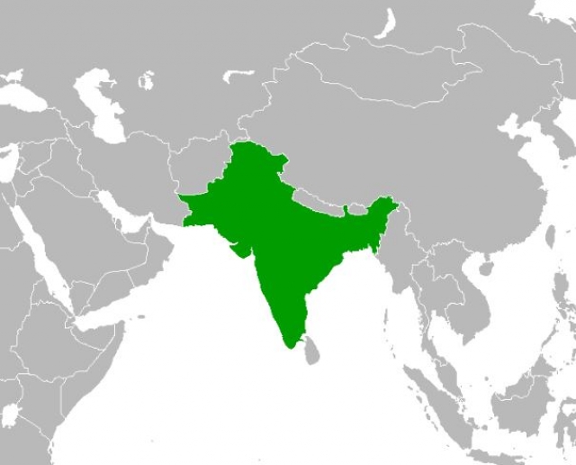 Территория Британской Индии в 1947 году. 