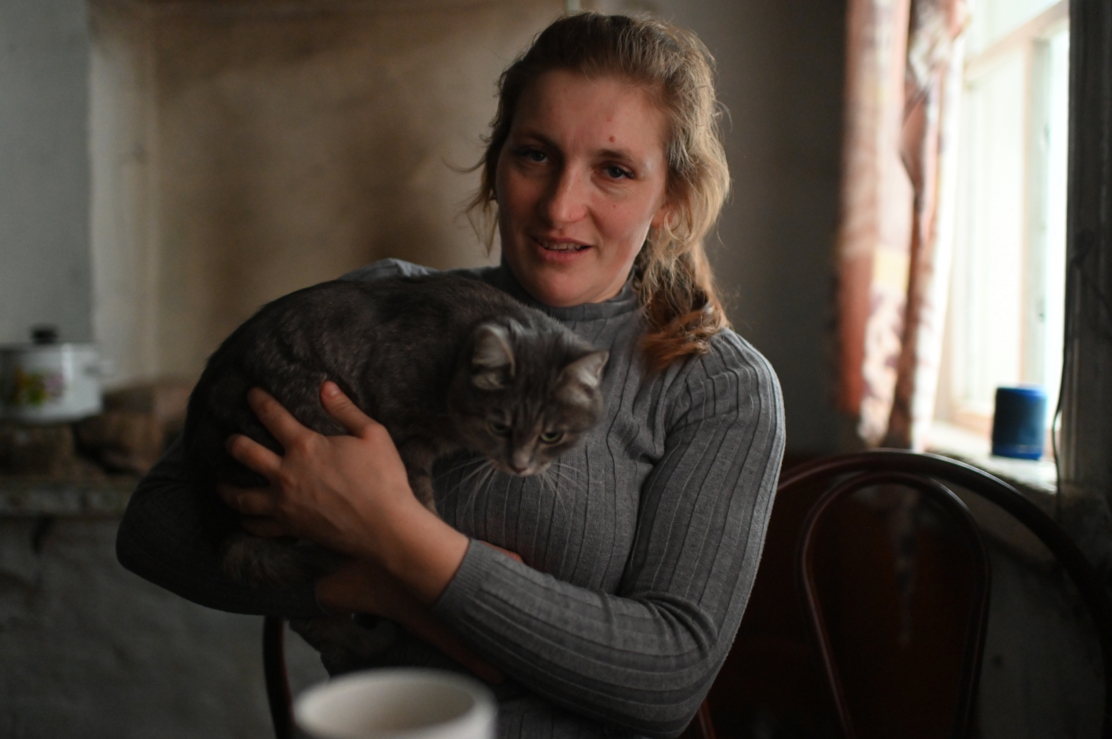 Анна с кошкой Дашей