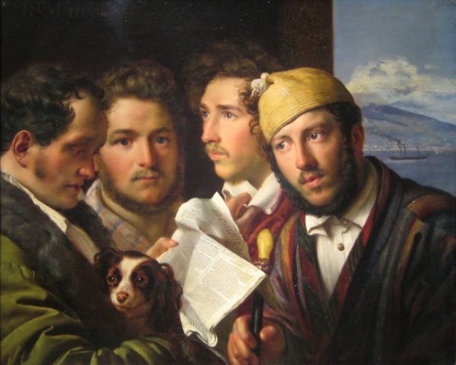 Орест Кипренский. Читатели газет в Неаполе. 1831