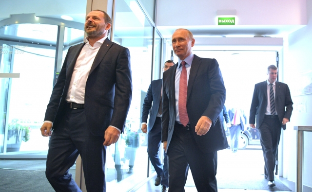 Владимир Путин и Аркадий Волож 