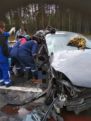 Смертельное ДТП на трассе М-10 в Ленобласти (фото группы в ВК
«Аварийно-спасательная служба ЛО»)