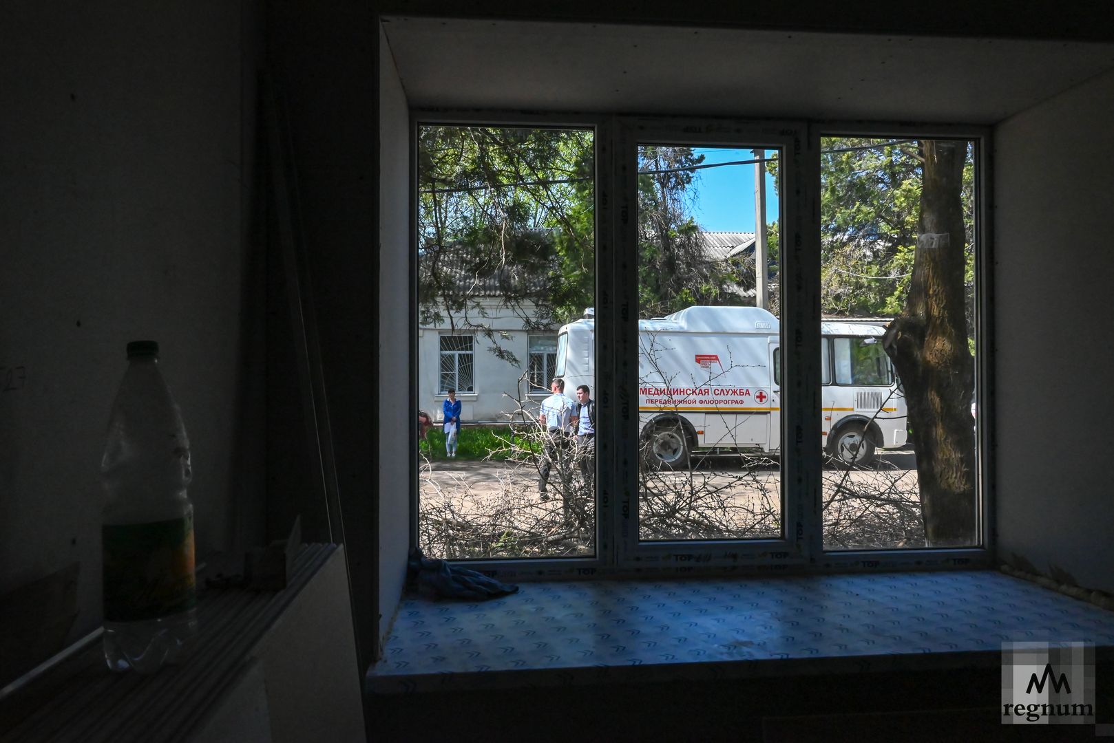 Ремонтные работы в здании поликлиники кочубеевской районной больницы