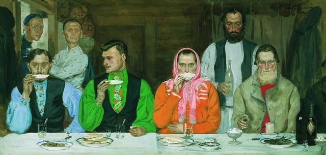 Андрей Рябушкин. Чаепитие. 1903