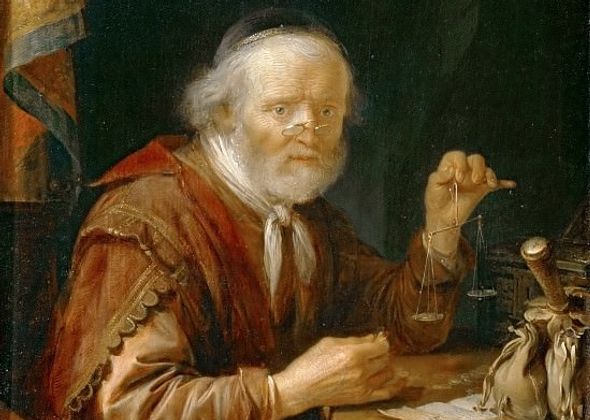 Геррит Доу. Старик, взвешивающий золото (фрагмент)