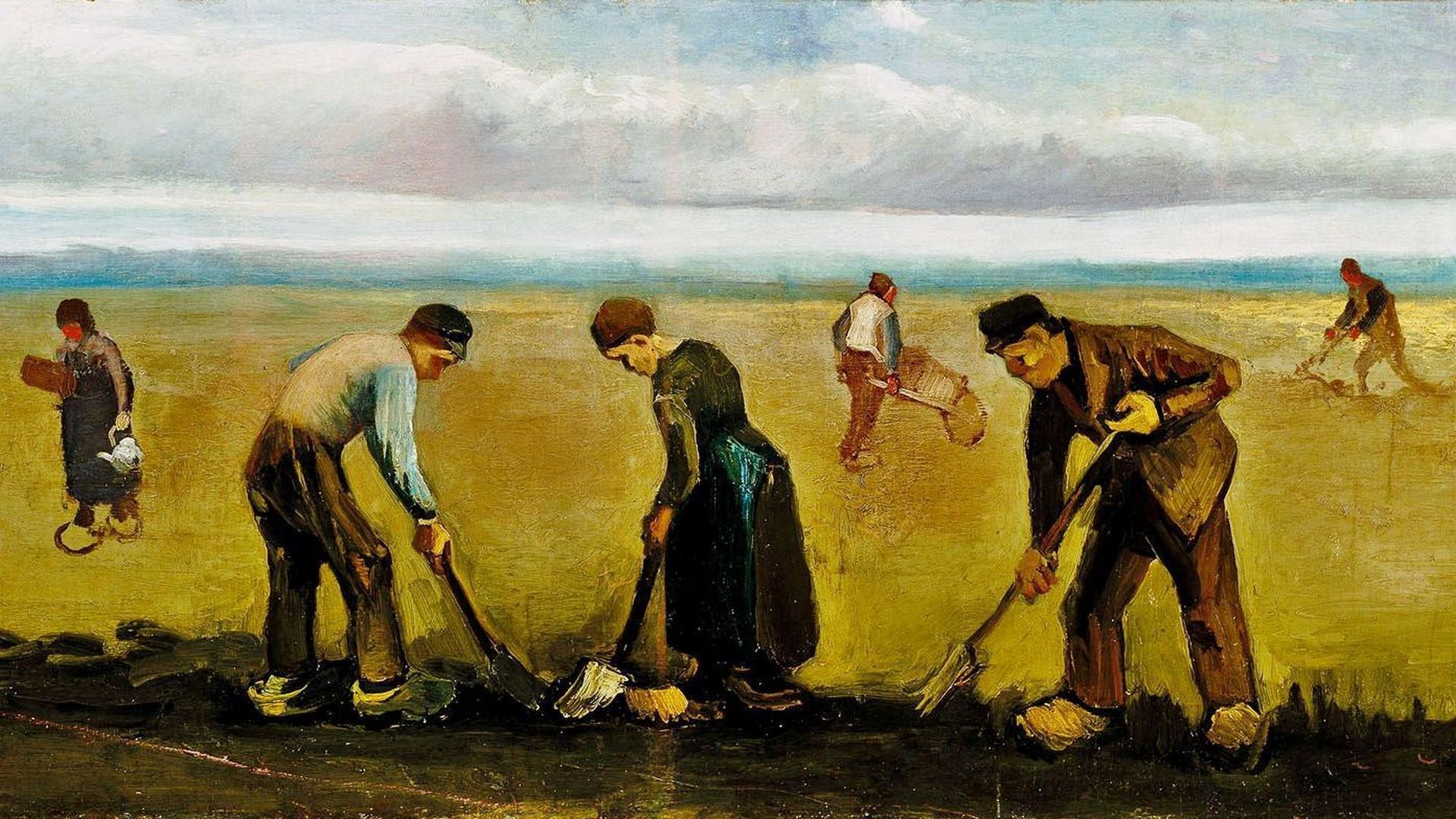 Ван Гог крестьянин и крестьянка сажающие
