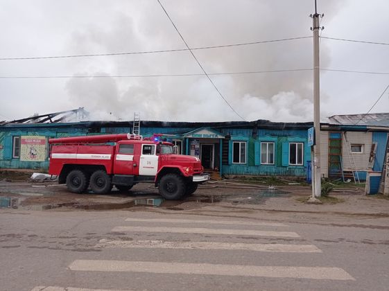 Пожар в «Доме быта» в Джидинском районе Бурятии