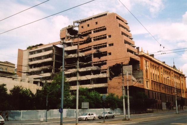 Последствия бомбардировки. Белград