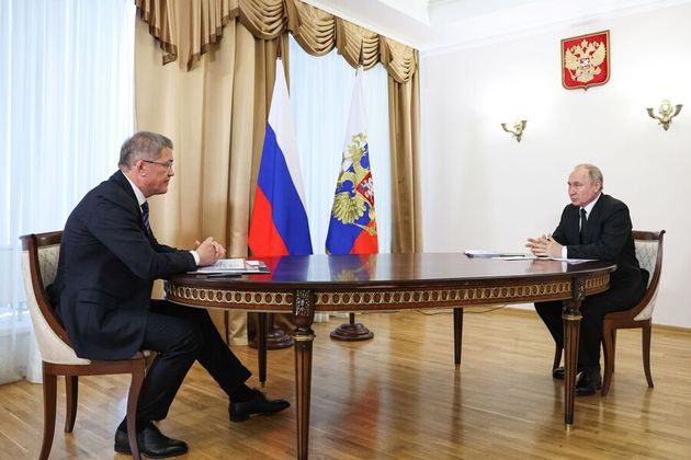 Встреча президента РФ Путина и главы Башкирии Хабирова