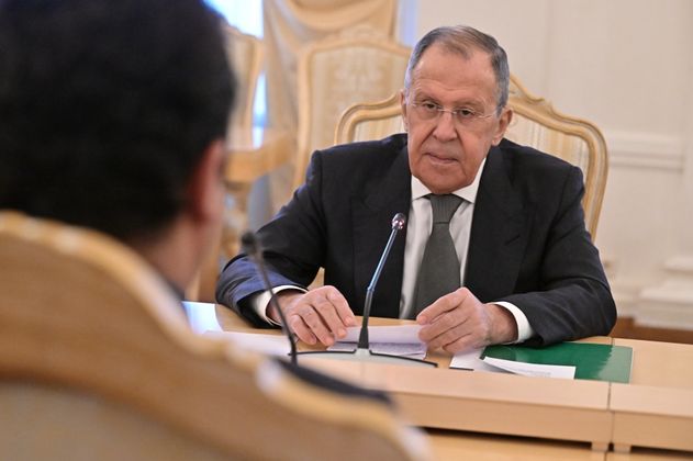 Министр иностранных дел РФ Сергей Лавров во время встречи в Москве с министром иностранных дел Пакистана Билавалом Бхутто Зардари