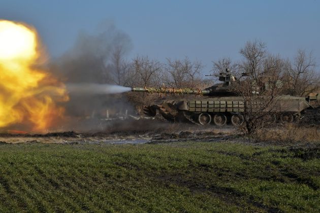 Танк Т-80 вооруженных сил РФ в зоне проведения СВО