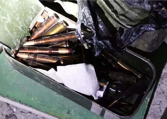 Оружейный схрон украинских диверсантов
