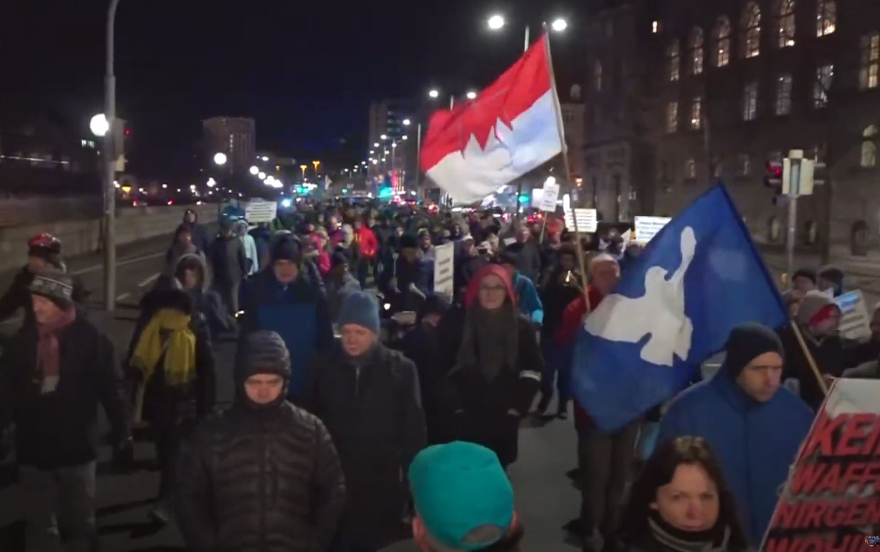Антивоенный митинг в немецком Нюрнберге. 31 января 2023