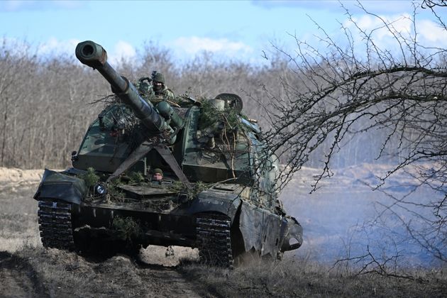 Самоходная артиллерийская установка «Мста-С» на боевой позиции