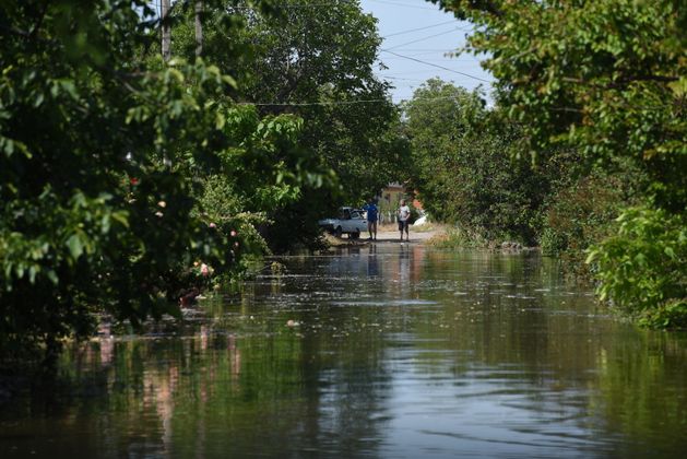 Уровень воды в Новой Каховке опустился на один метр
