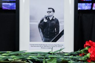 Портрет погибшего корреспондента Бориса Максудова в офисе ВГТРК