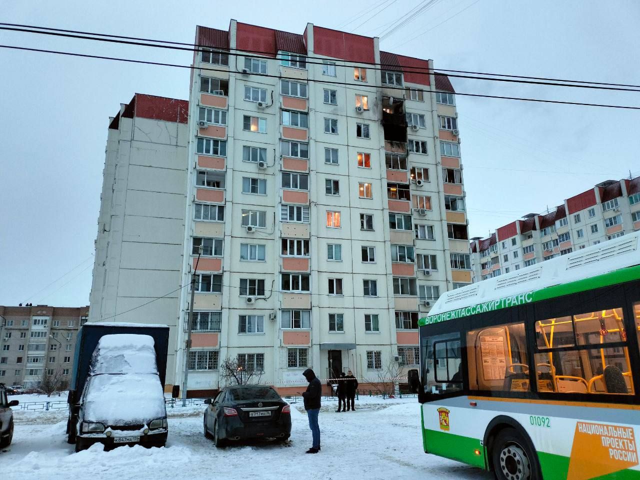 Губернатор Гусев рассказал о повреждениях в Воронеже из-за атаки дрона ВСУ