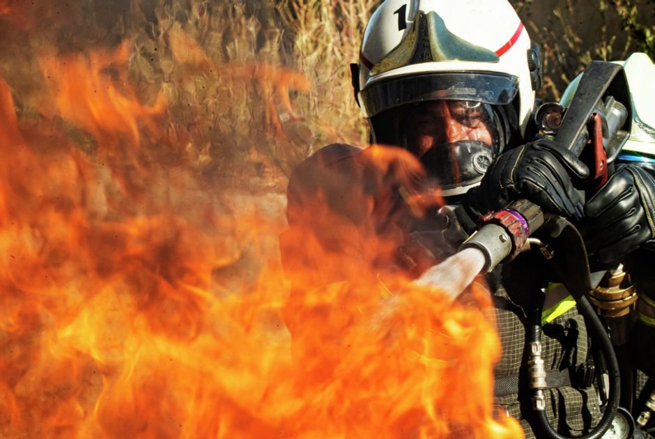 Fire took. Fire took