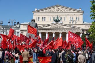 Акция КПРФ в честь Дня международной солидарности трудящихся в Москве